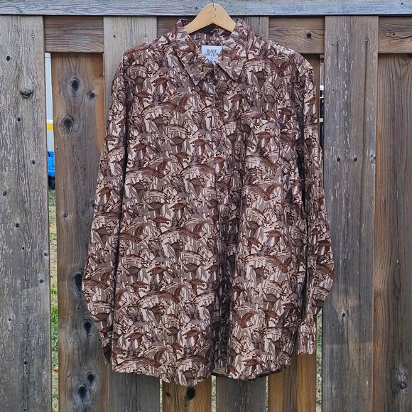 Blake Shelton Land's End Homeward Bound Camo Button-Down Dress Shirt XXL 50-52 - Picture 2 of 8